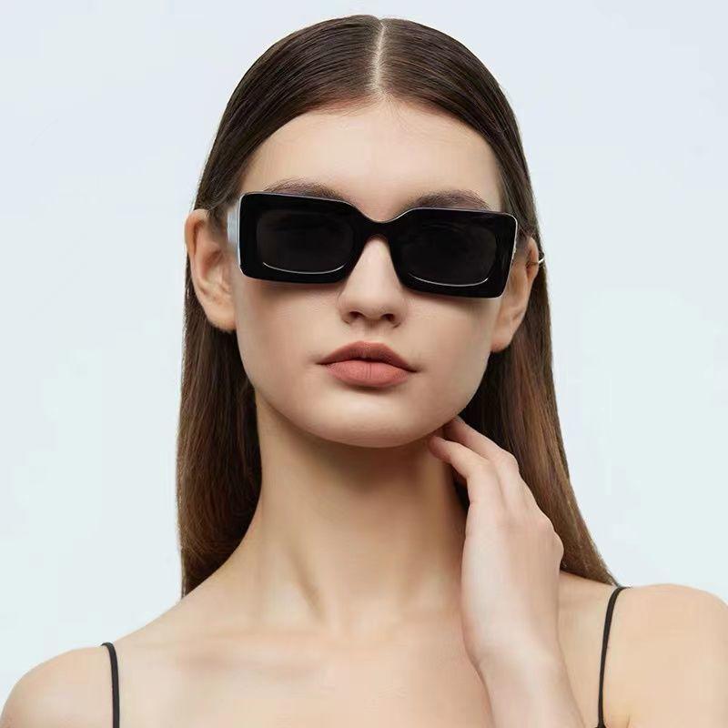Retro Square Small Frame Sunglasses For Women Trendy Personality Colorful Fashionable Simple 2114