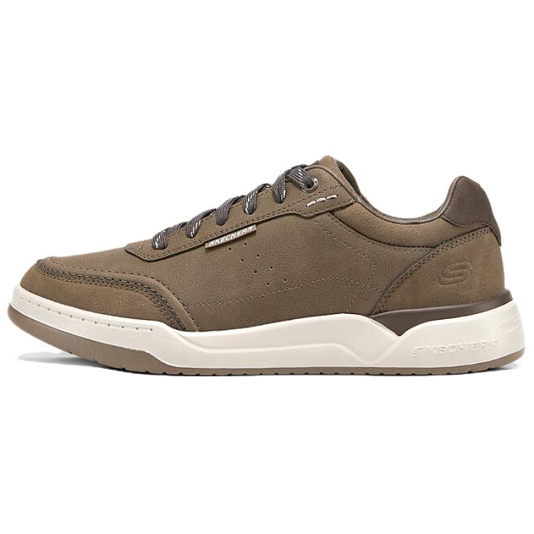 Skechers Mens Usa Street Wear Lightweight Comfortable Simple Classic Fashion Casual Lazy Style Low-Top Sneakers Men sneakers Khaki 211250-KHK 40