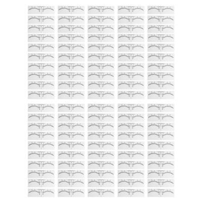 100PCS Eyebrow Ruler Stencils Disposable PVC Clear Scale Brow Microblading Template for Eyebrow