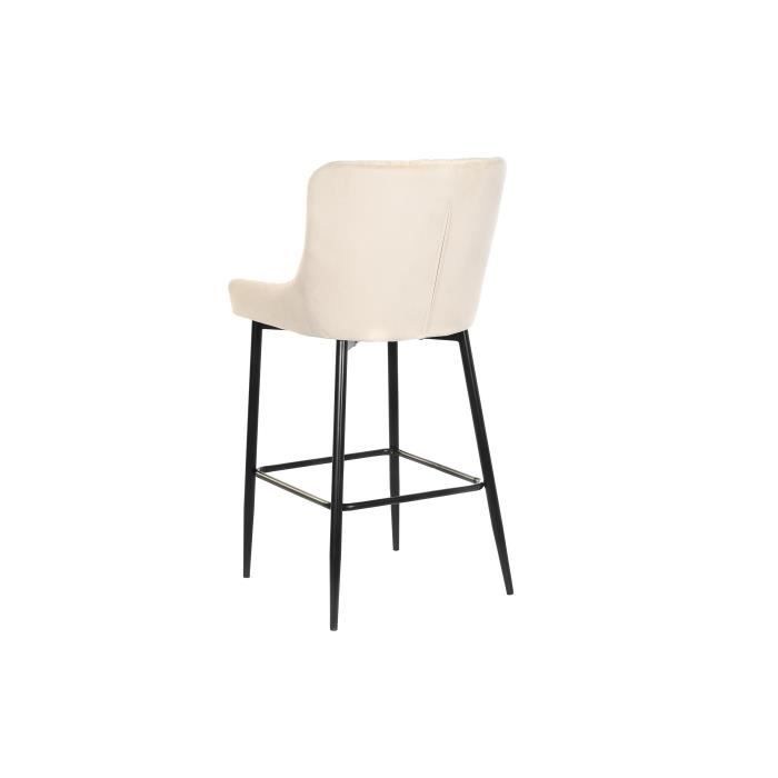 Tabouret - Rombo - Beige - Métal - Polyester - 58,5 x 48,5 x 96,5 cm