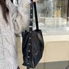 New Black Soft Leather Large-capacity Commuter Casual Women's Bag Fashionable Shoulder Messenger Bag