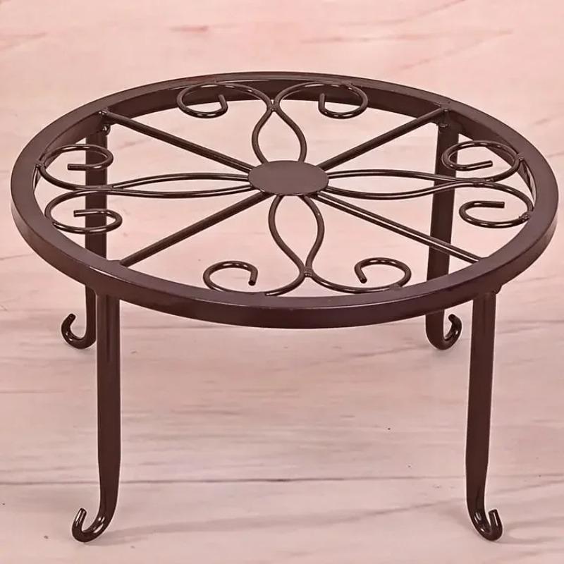 Retro Wrought Iron Potted Plant Standing Flower Pot Shelf Display Stand Garden Plant Flower Stand Balcony Home Decoration Stand