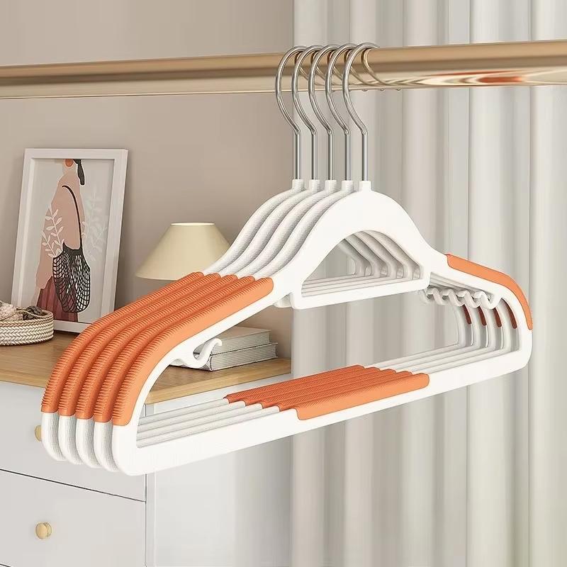Non Slip No Mark Hangers, Rubber Grip & 360° Swivel Hook, Heavy - Duty for Wet/Dry Clothes Storage Save Dormitory Storage Space