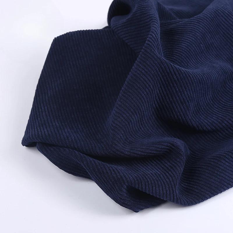 8 Strips Polyester Sand Wash Cotton Corduroy Cloth Non-elastic Cotton Fabric for Men and Women Coat Cloth Head