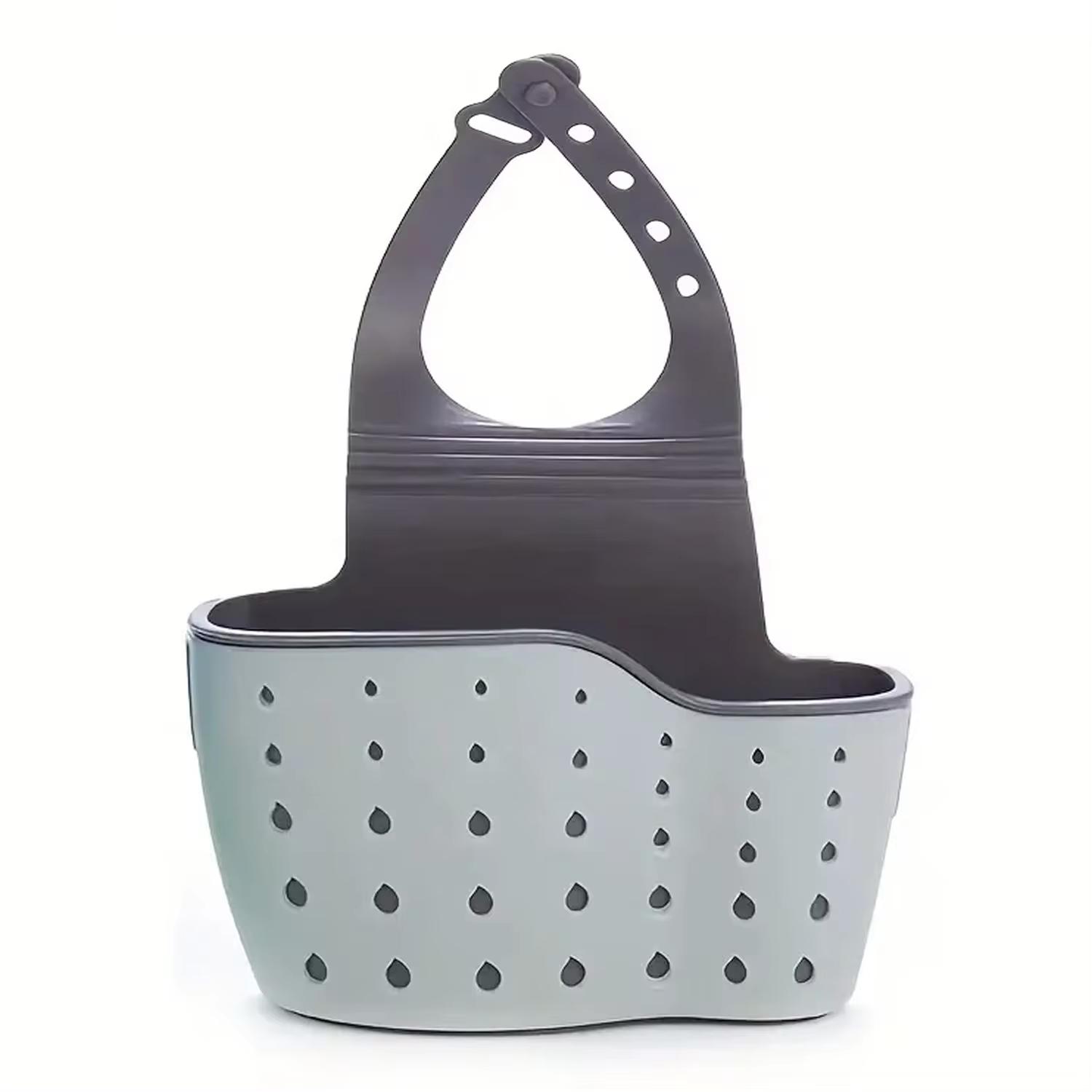 

Регулируемая полка для хранения сливного мешка для раковины с кнопками зелёный