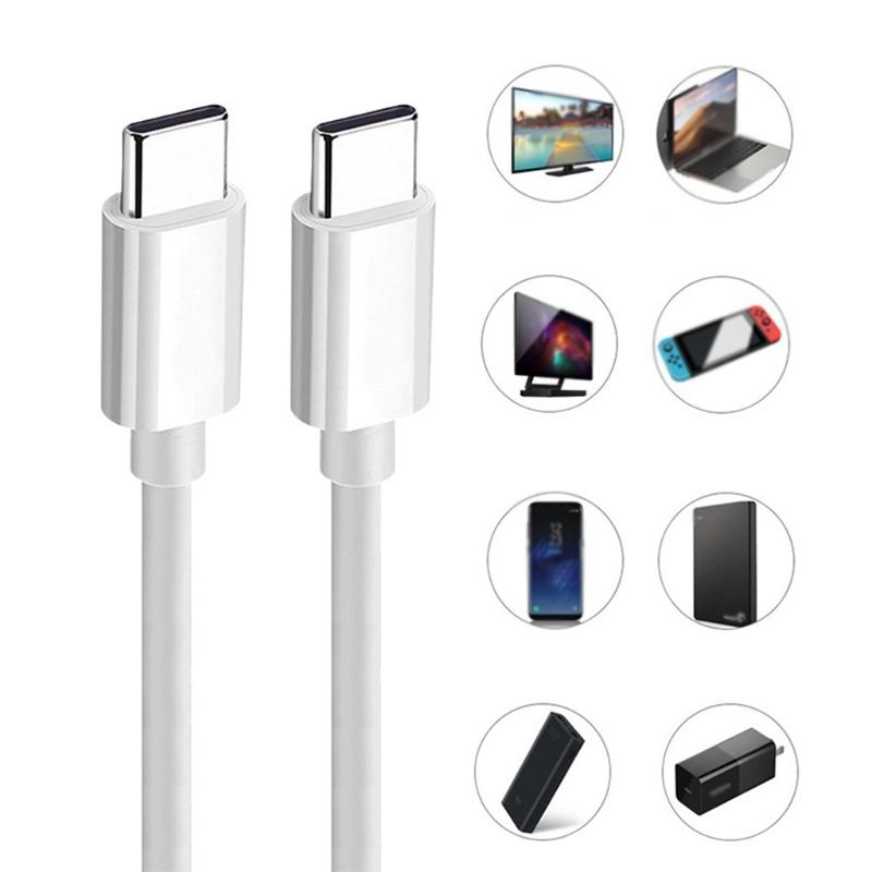 Type-C to Type-C PD 60WFast Charging Wire Data Transfer Cord for Computer Laptop Durable Type-C Cable