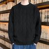 Men's Warm Fashionable Versatile Plus Size Chunky Knit Sweater Soft High Quality Fabric Round Neck Design Loose Casual Sports Long Sleeve Knit Sweater
