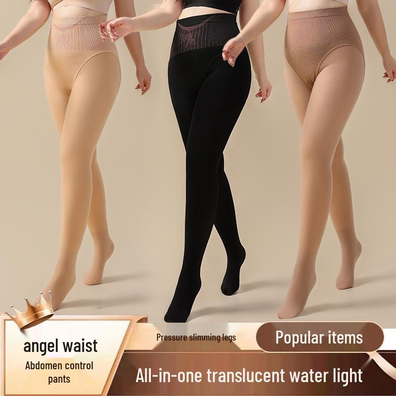 

Колготки большого размера с высокой талией и флисовой подкладкой для осени/зимы - Подходят до 200 фунтов One Size (90-130 jin) Full