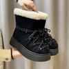 Winter New Round Toe Suede Warm Casual Snow Boots for Women Fashionable Comfortable Thick Soled Non Slip Elegant Boots