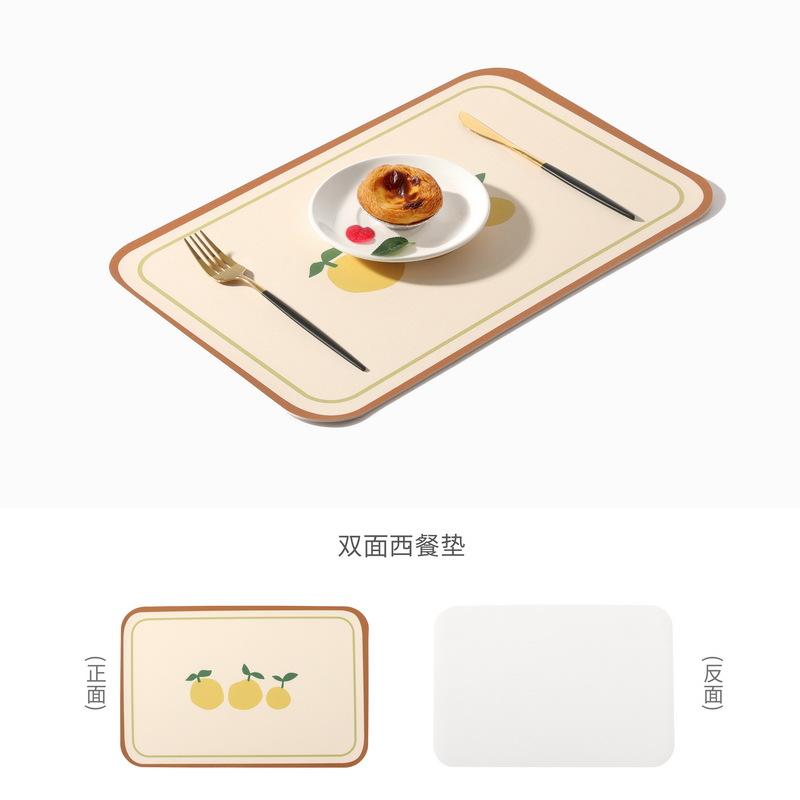 Vintage Floral PVC Leather Placemats Romantic Retro Dining Table Mats Heat Resistant Waterproof Washable Bowl Pads Home Decor