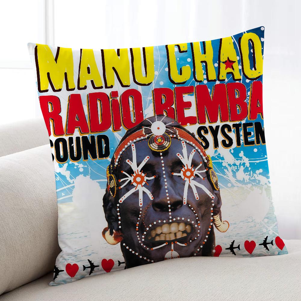 

Musician Singer MManu Chao cushion cover Home Bedding Sofa living Room pillowcase Simple Soft Skin Cushion Cover Party Gift 30x30cm