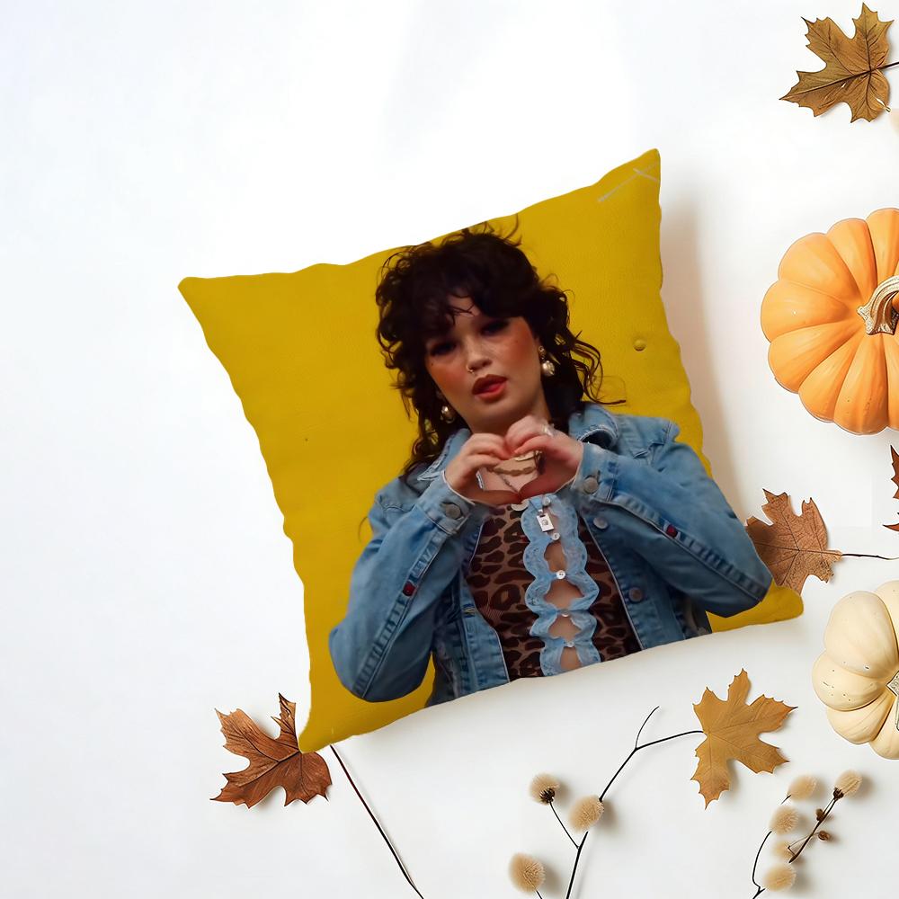 Fashion New Pop Singer LLola Young Cushion Cover Washable Linen Pillowcase Soft for Daily Sofa Bed Home Room Decor