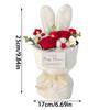 1PC Cotton Rope Artificial Roses Bouquet Handmade Rabbit Ear Knitted Plush Flower Bundle Valentine Mothers' Day Birthday Gifts