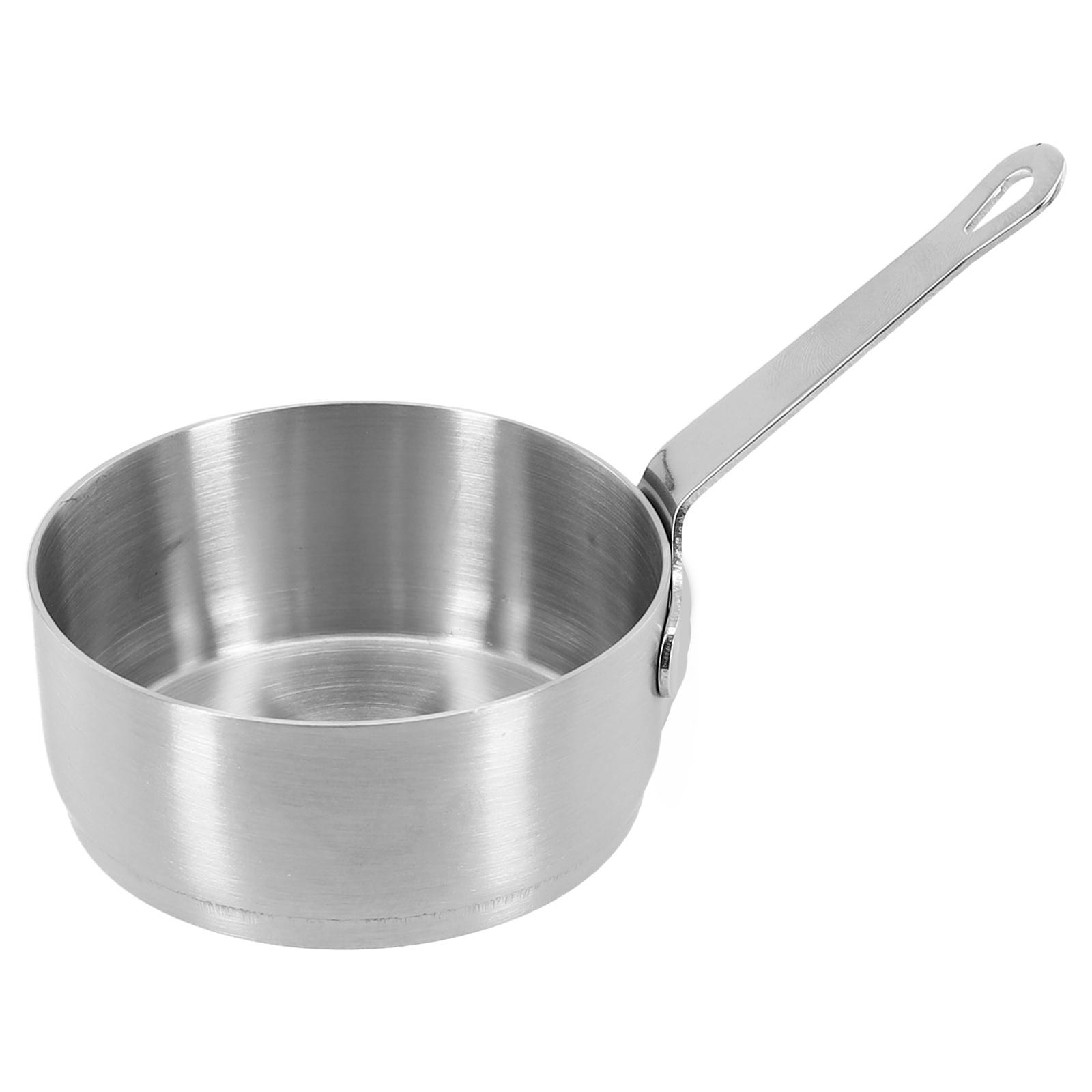

Каструлі Сотейник 1шт 60-100мл Чашка Довга ручка Міні Silver（100ML）