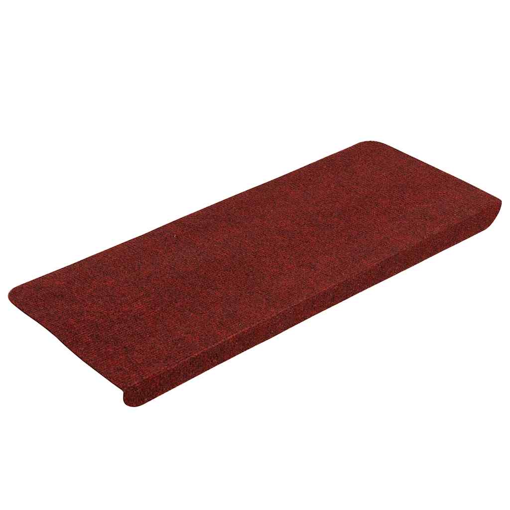 Adhesive Stair Mats 15 pcs 65 x 24.5 x 3.5 cm Red