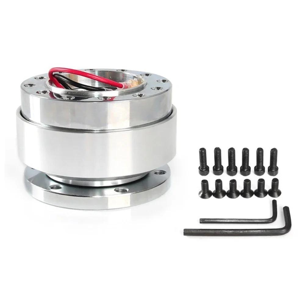 Car Modification Quick Release Steering Wheel Hub Adapter 6 Hole Snap Off Boss Kit Aluminium