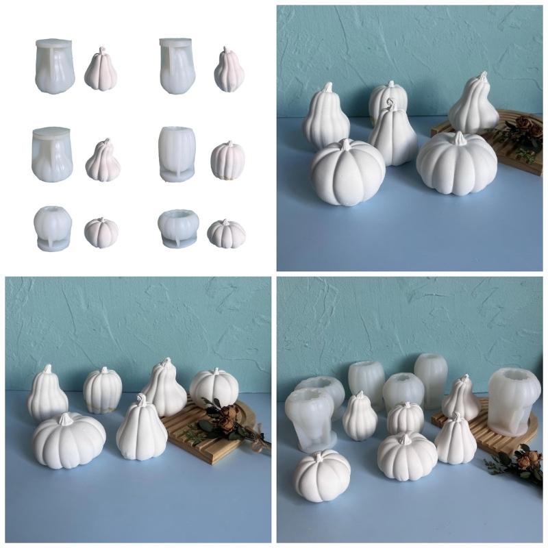 Silicone Pumpkin Shaped Candle Mold for Handmade Enthusiasts Aromatherapies Mould Practical Craft Classroom Supplies