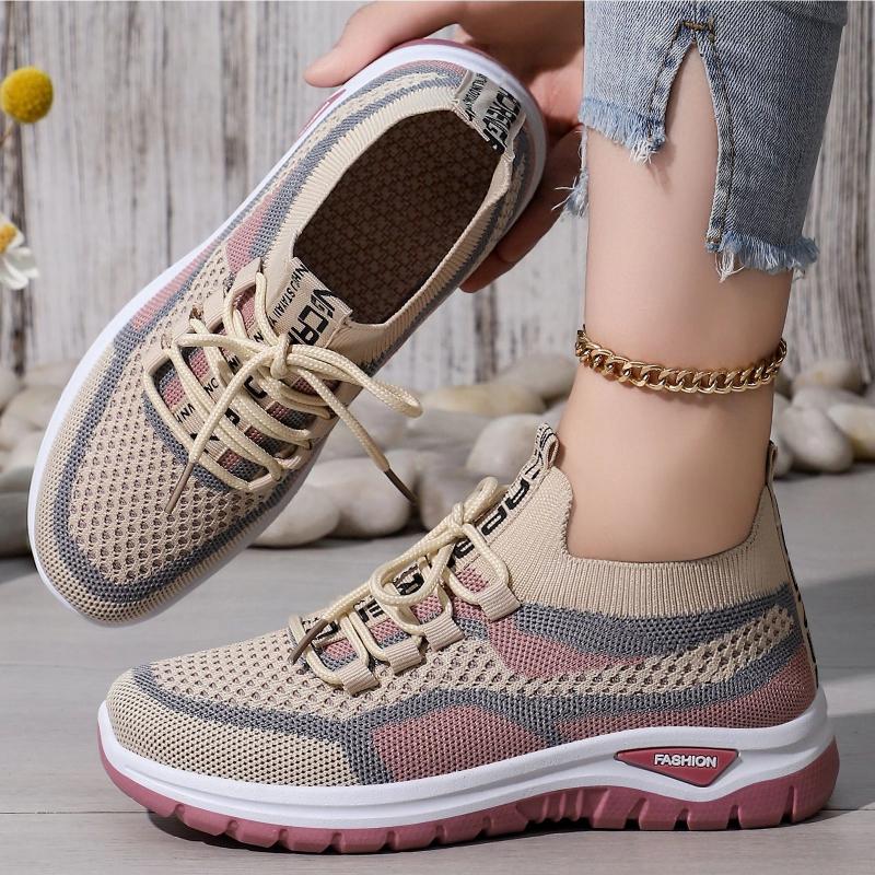 Women's Casual Shoes Air Mesh Gym Sports Shoes Women Chunky Sneakers New Fashion Breathable Platform Lace-up Vulcanized Shoes