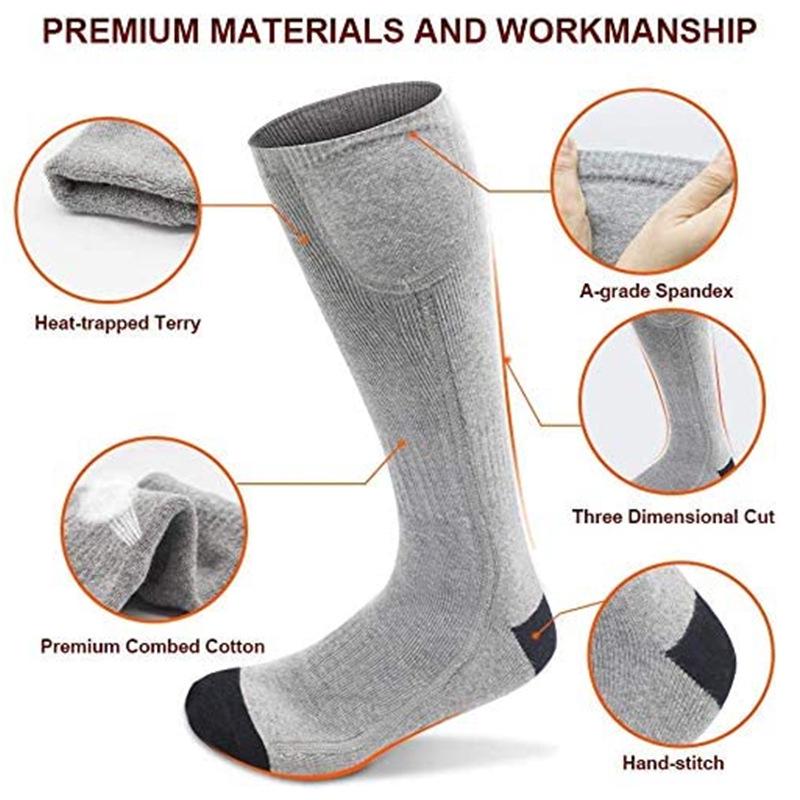 Unisex Elektrisch Beheizte Socken mit Fernbedienung für Kälteschutz im Freien - Ideal für Radfahren und Skifahren