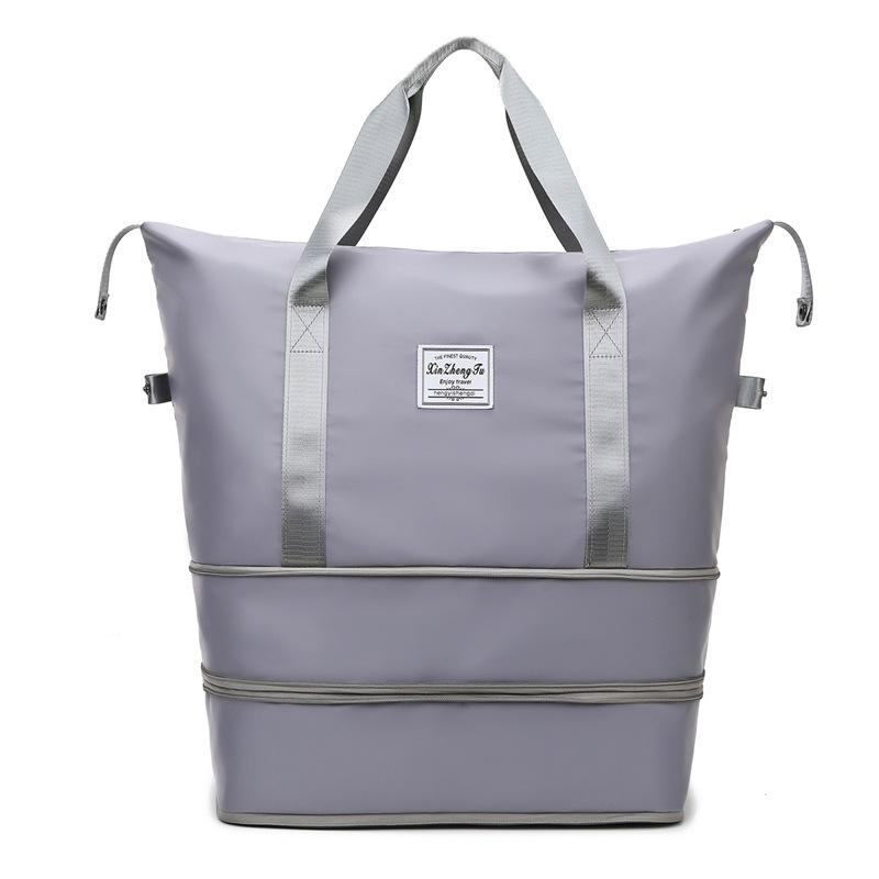 Expandable Water-Resistant Sports Bag with Wet/Dry Separation for Travel & Outdoor Activities