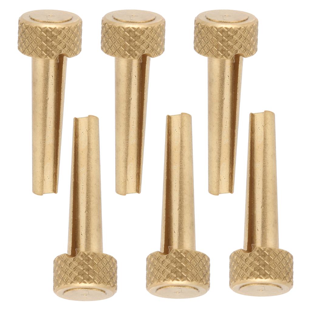 6Pcs Bridge Pins Copper Folk Acoustic Guitar Strings Pegs Nails Practice Performance Parts