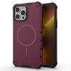 For iPhone 13 Pro Magnetic Case Corrugated Texture Heat Dissipation Shockproof TPU+PC Phone Back Cover