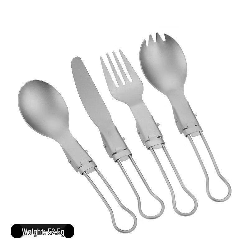 ZISIZ Ultralight Titanium Camping Cutlery Set