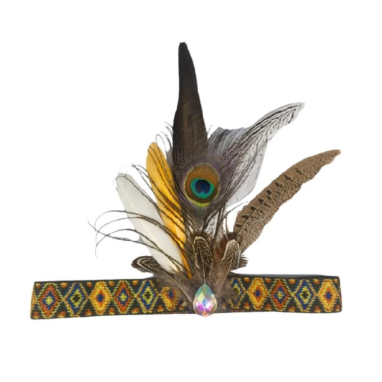Elegant Feather Headband Cosplay Costume Ethnic Hairband For Adult Children Stage Props Accessories and Themed Parties