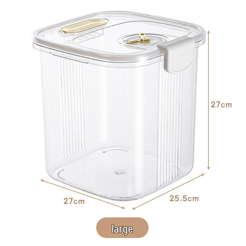 Large Capacity Rotating Rice Storage Container - Moisture & Insect Proof