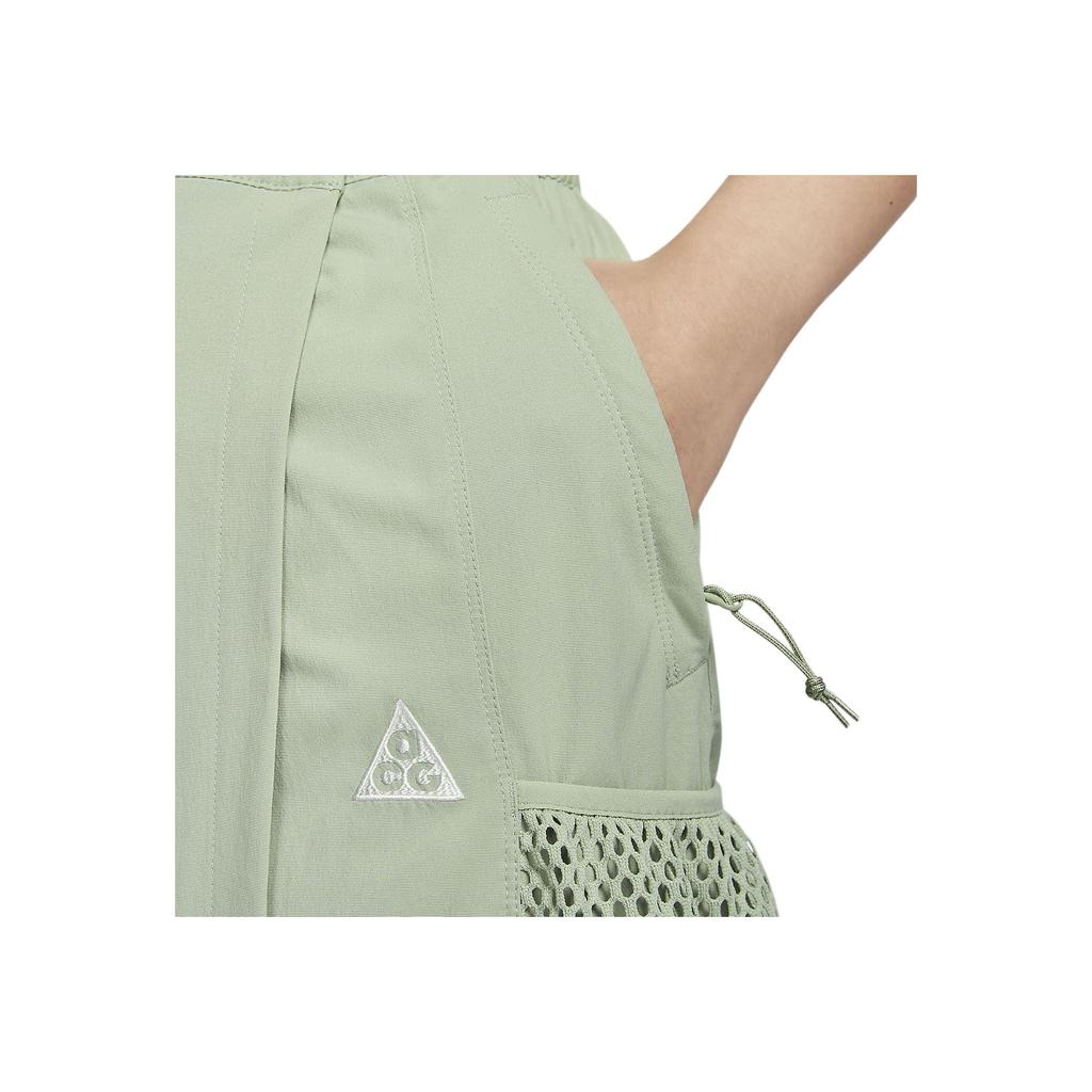 Nike ACG Snowgrass Logo Solid Color Midi Casual Skirt Women Skirts Horizon-Green Mountain-White FV7322-370
