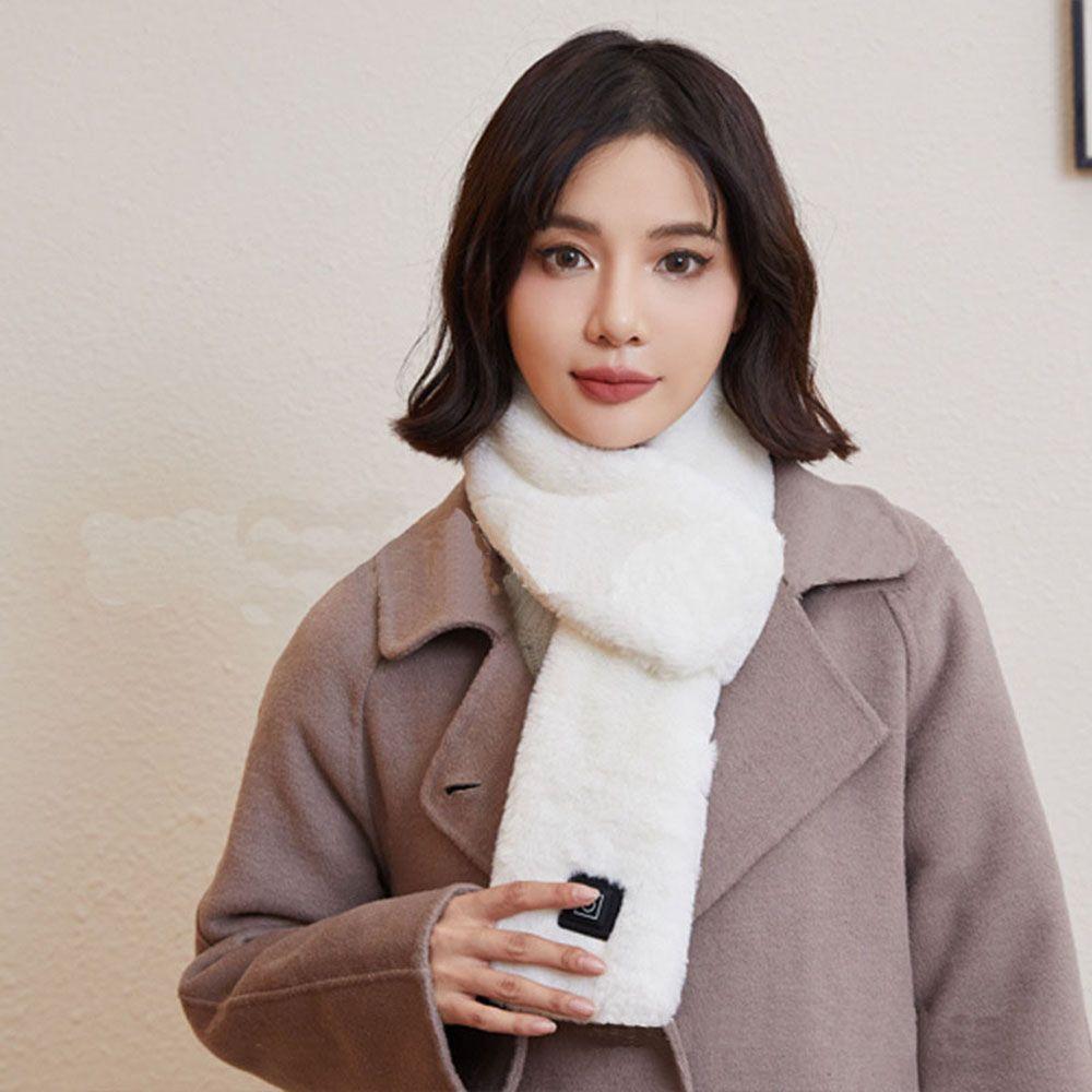 

Контроль Перезаряжаемый Шарф-накидка с подогревом для шеи Электрический Зимний Обогреватель Электрический Шарф с подогревом белый