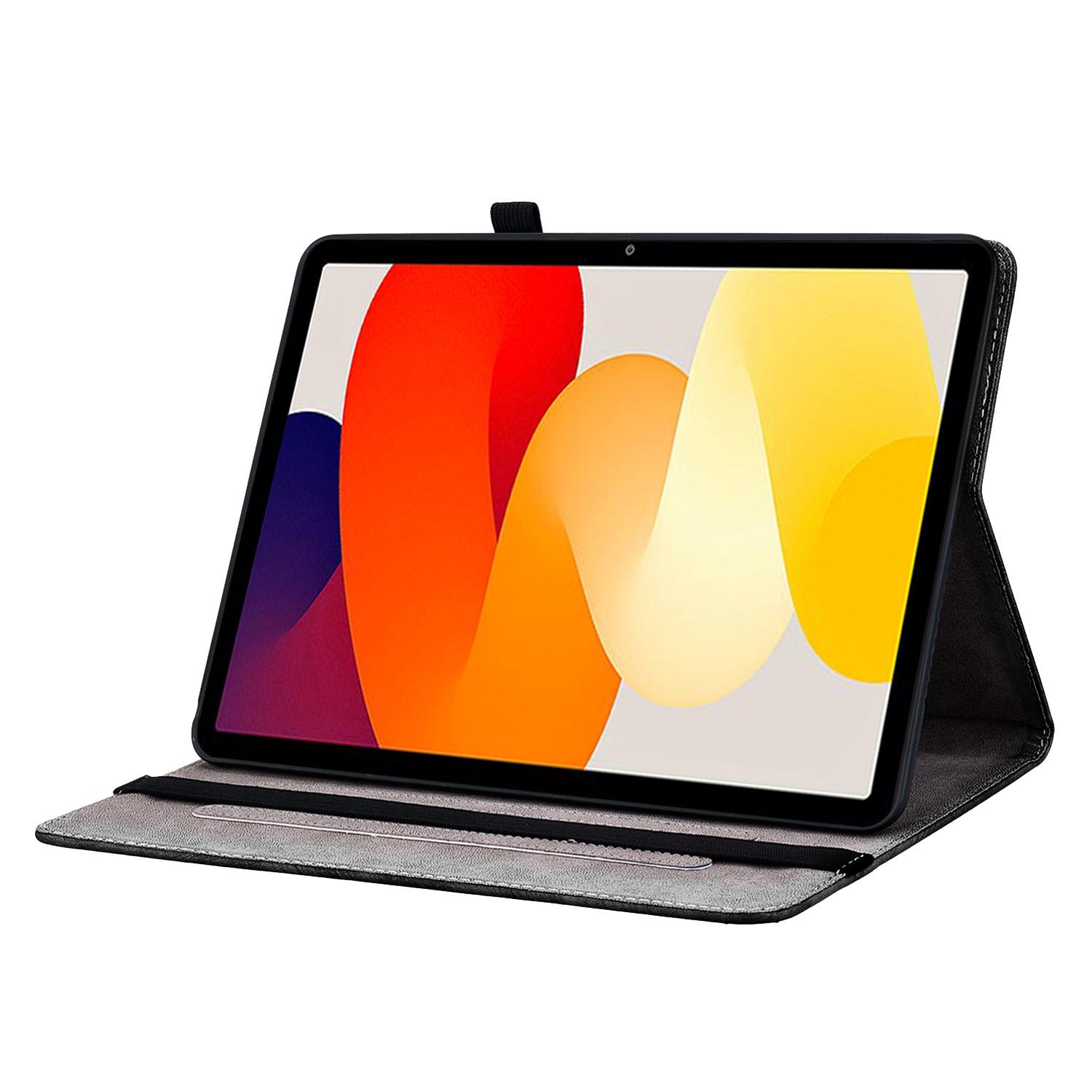 

For Xiaomi Redmi Pad SE Leather Case Pattern Printed Stand Tablet Cover with Card Slots Sunflower