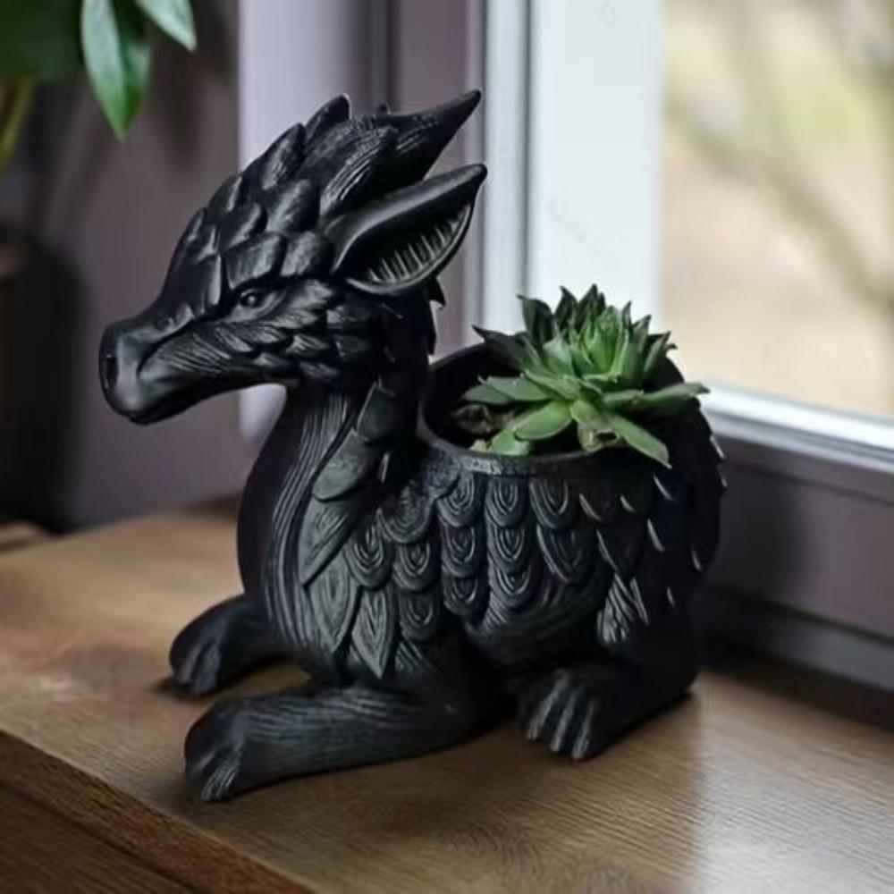 3D Printed Dragon Plant Pot Home Decoration Dragon Ornament Gift Flowerpot Molds  Home Decor