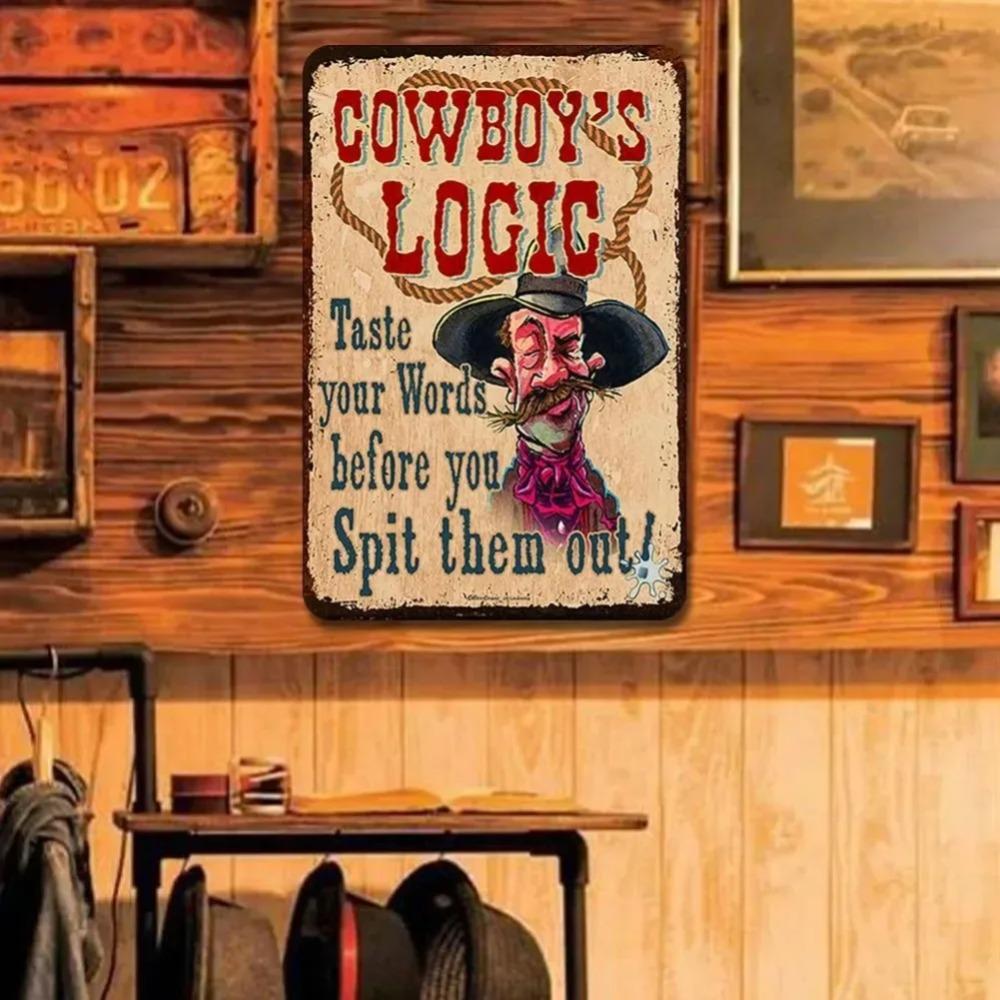 Vintage Tin Sign Art for Home & Outdoor Decor, Perfect for Vintage-Style Spaces