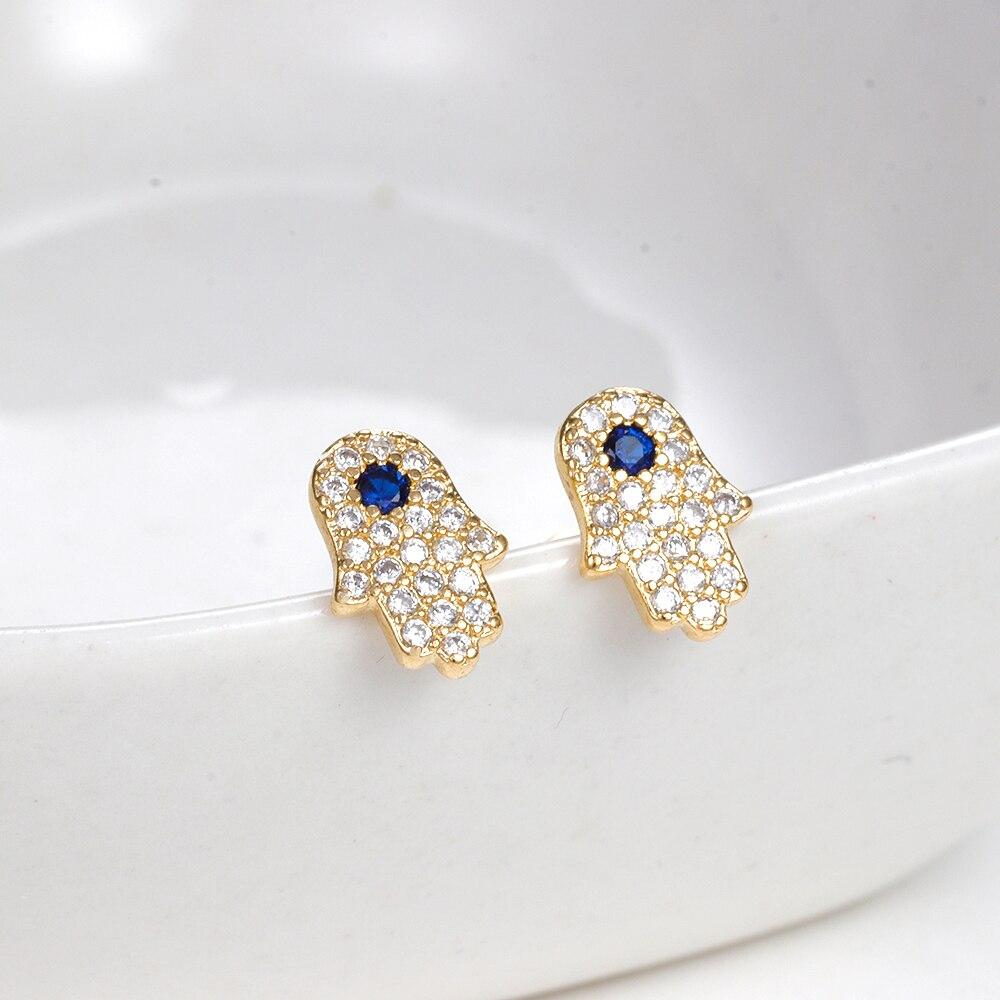 Klasyczny złoty kolor ręka ze stali nierdzewnej wąż stadniny kolczyki dla kobiet mała cyrkonia Punk Helix chrząstka Piercing biżuteria nowość