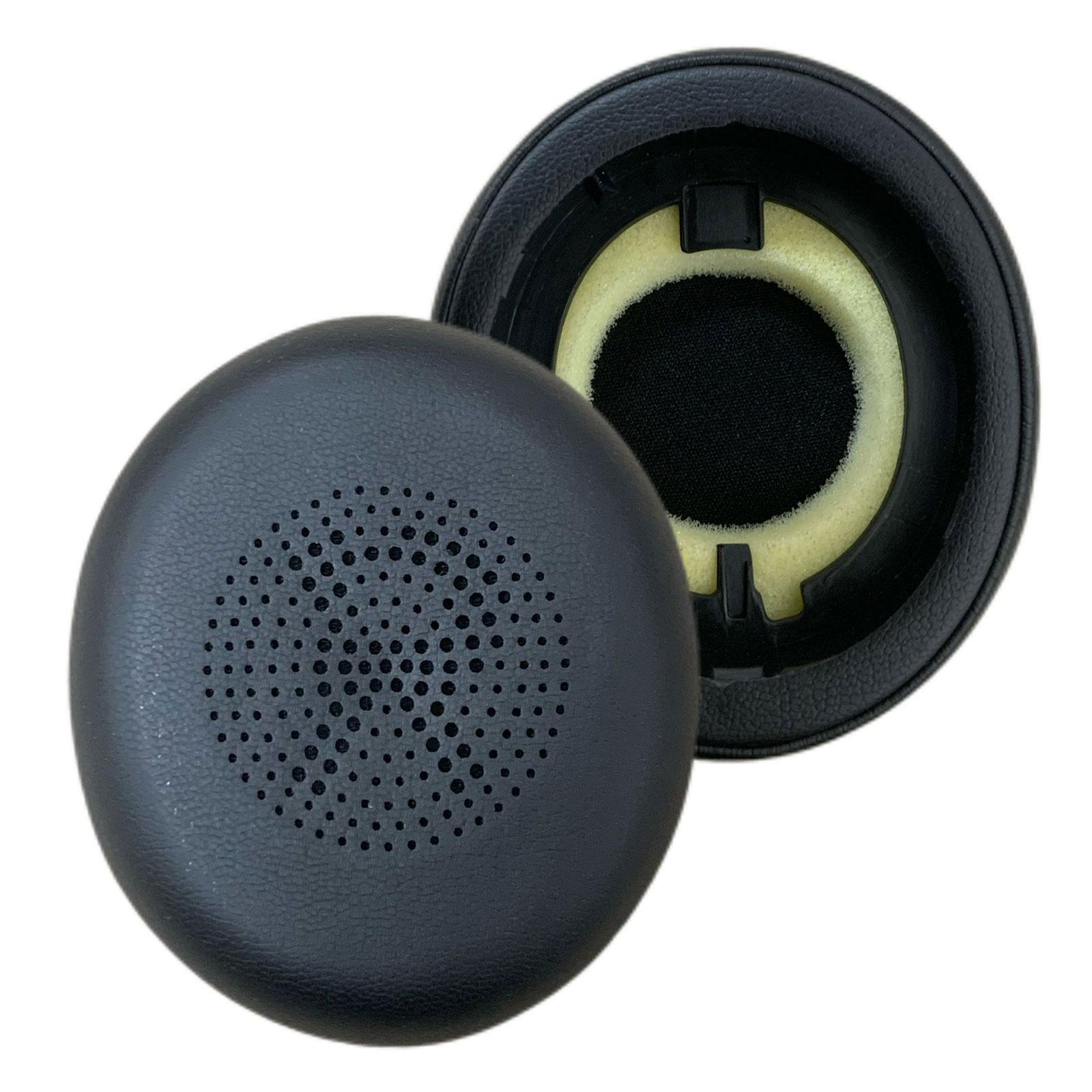 

1 пара сменных амбушюр из протеиновой кожи, амбушюры, подушечки для ушей, губки, чехол, накладки для наушников Jabra Elite 45h/Evolve2 65 40 MS UC USB чёрный