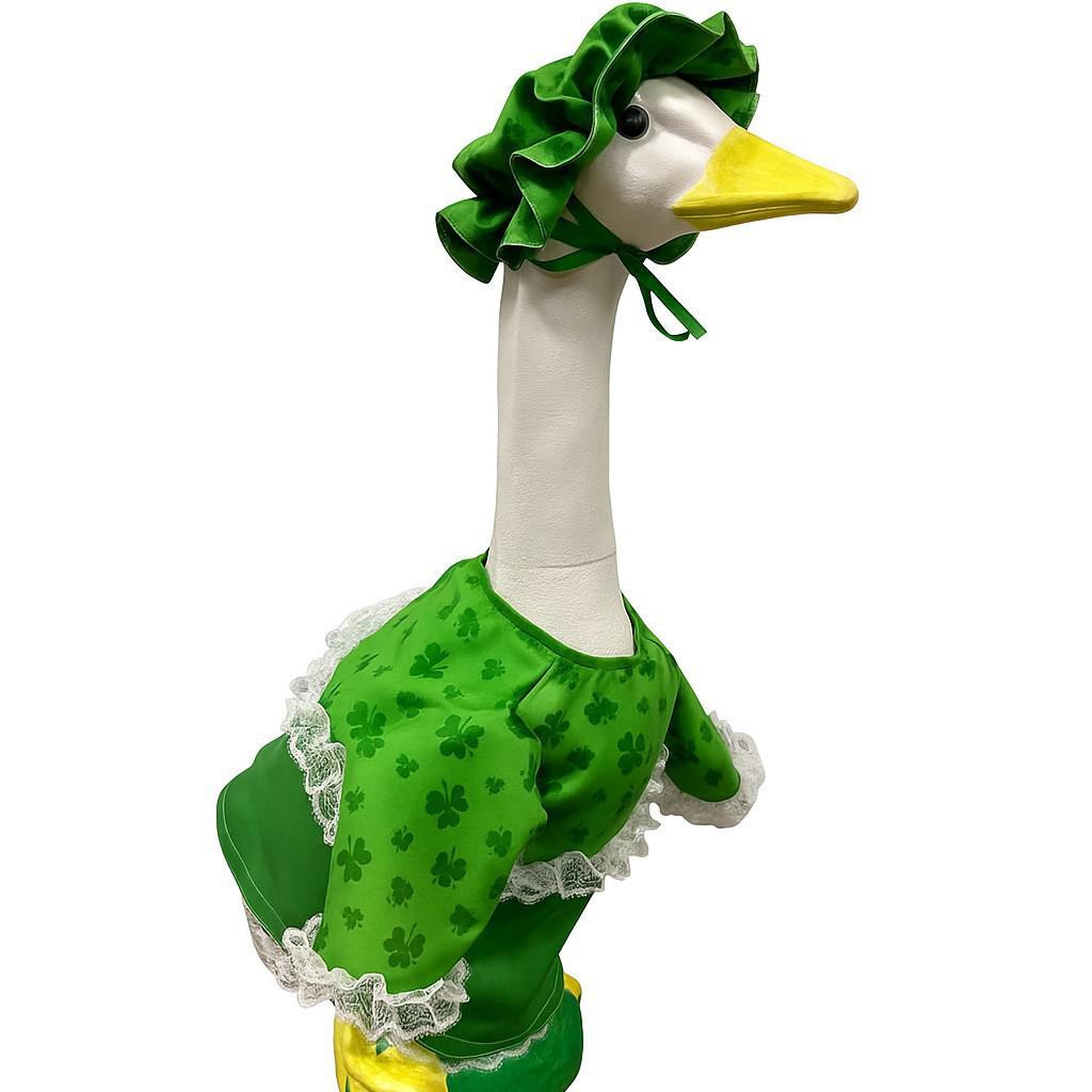 St. Patrick's Day Clover Porch Goose Clothing Set for Party Courtyard