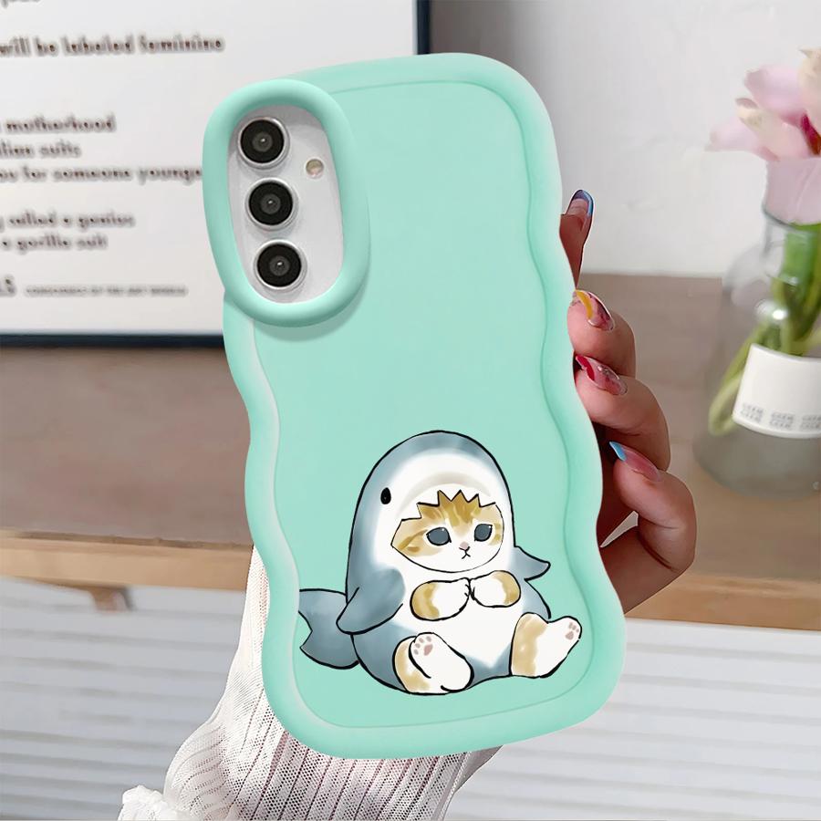 Soft Phone Cover Case for Samsung Galaxy A12 A11 A15 A14 A13 A21s A52 A16 A23 A53 A22 A33 A03 A05 A06 A04 Shark Cat