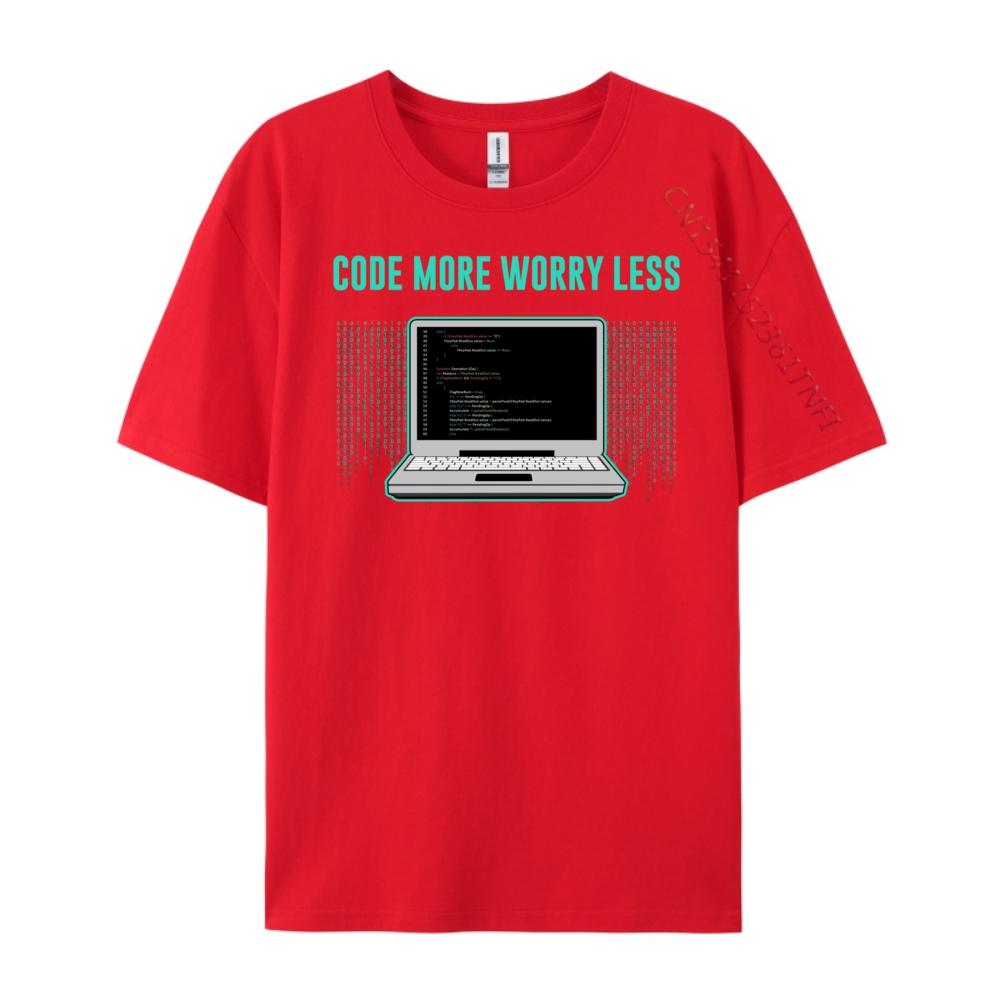 

Code More Positive Quotes Computer Programming Funny Shirt Mens Shirts Graphic Camisas De Hombre Leisure S