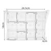 Conjunto de 12 Caixas Transparentes à Prova de Poeira para Embalar Doces Caixas de Armazenamento de Plástico para Doces e Biscoitos Recipientes Quadrados Cúbicos