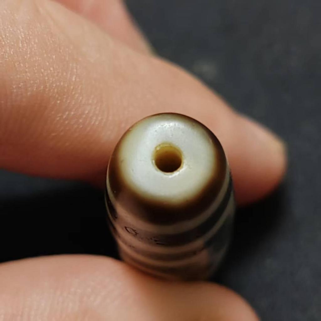 Premium 5A Oil Patina Weathered Agate Dzi Bead with 3 Eyes