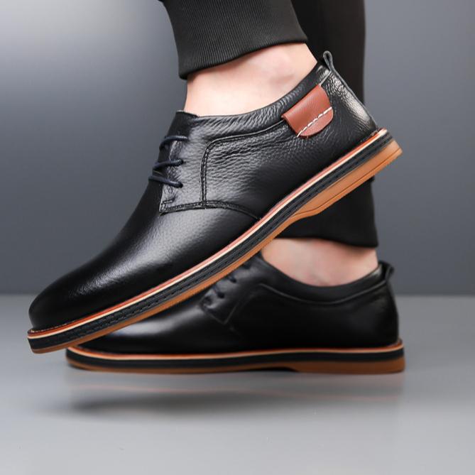 Men Oxfords Genuine Leather Dress Shoes Brogue Lace Up Italian Mens Casual Shoes  Loafers Plus Size 38-48