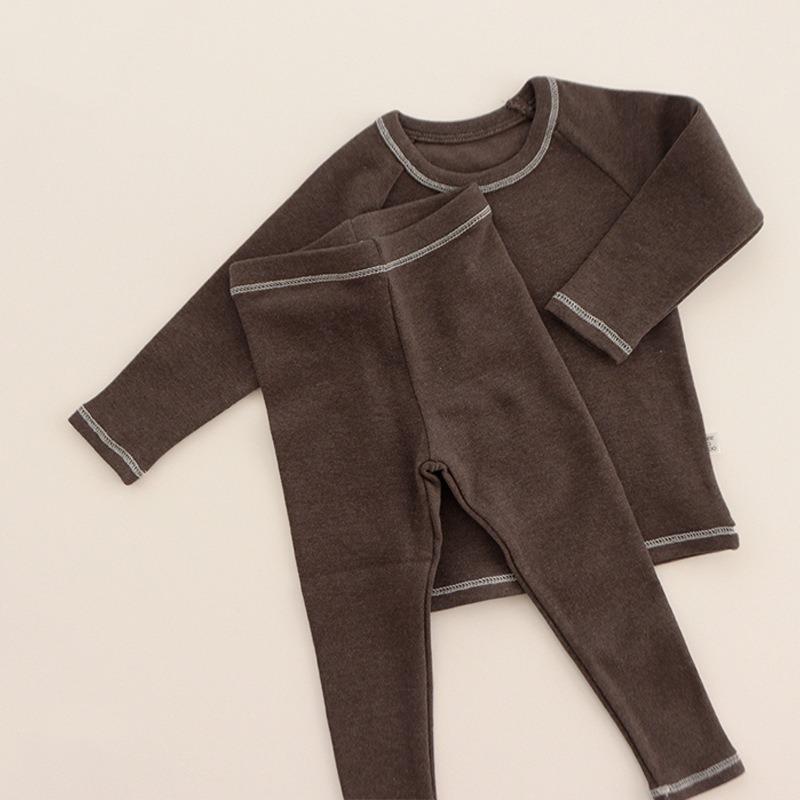 Autumn and Winter Warm Lycra Children's Pajamas Set Korean Style Children Lounge Set Baby Boys Girls Cotton Pajamas Kids Cozy Sleepwear Evening Suit
