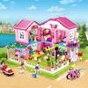 Assembled Building Blocks 0721 Holiday Garden Villa Princess Girl Castle Small Particles Assembling Toy Gift