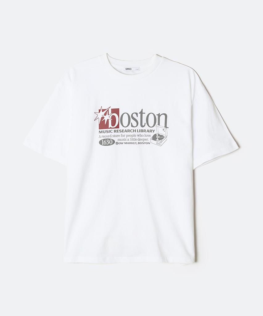 Seupao Boston Illustration Short Sleeve T-Shirt_Sprpg25C70