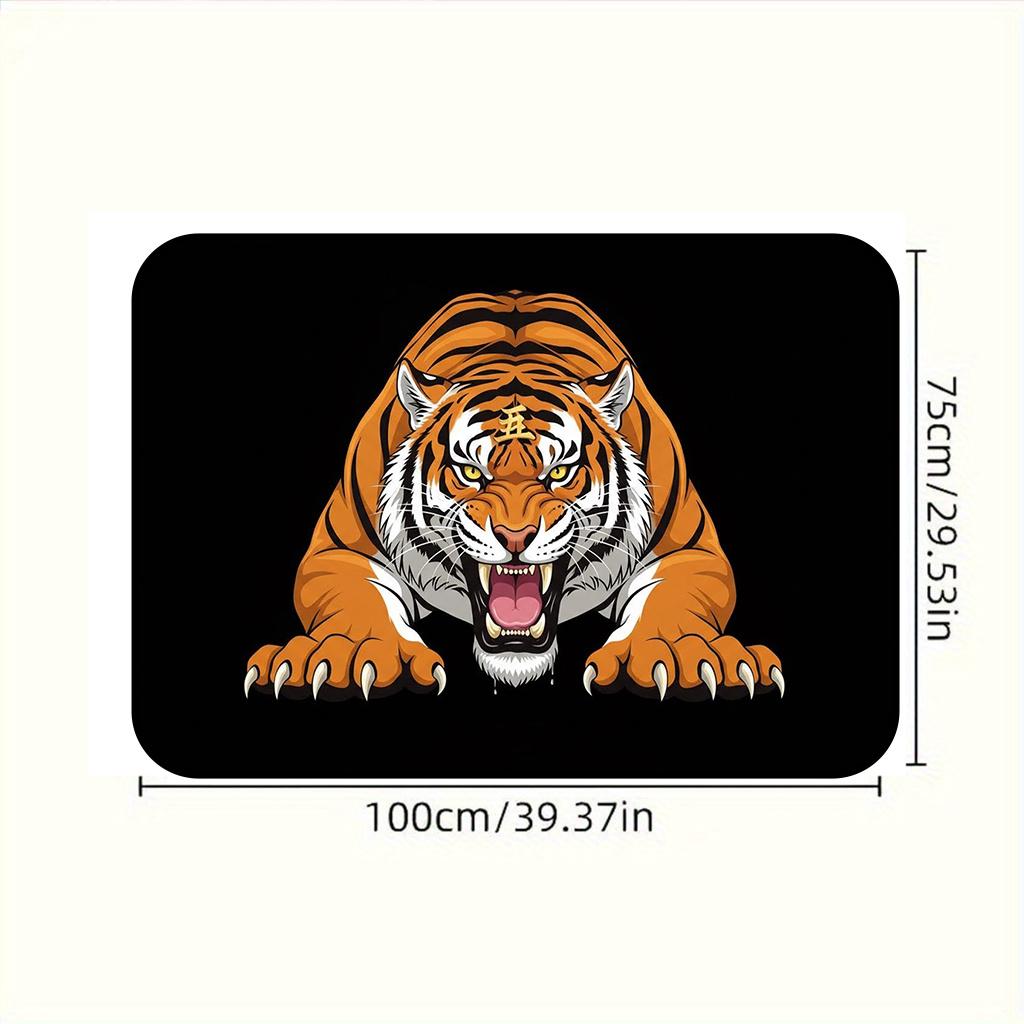 1Pcs Roaring Tiger Car Trunk Mat Anti Slip Cargo Liner Waterproof Rear Storage Protector Floor Mat SUV Sedan Decor