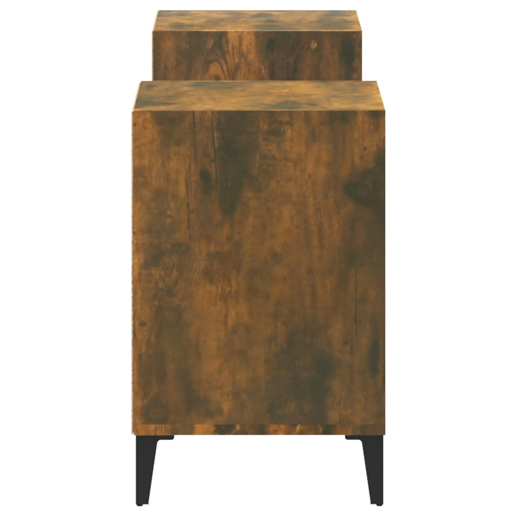 TV Cabinet Smoked Oak 160 x 35 x 55 cm Wood Based Panel