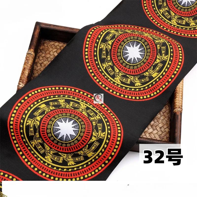 20 cm x 700 cm Hmong Stickerei Spitze Zubehör Miao Nationalität Kleidung Band Brokat Muster Tisch Flagge Wand Hängen Stoff