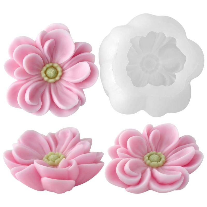 Flower Silicone Fondant Molds Multipurpose Silicone Mould Baking Tool for Making Candle Soap Chocolate Cake Decoration