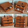 Vintage Holz Schubladen Organizer - Mehrschichtige Desktop Aufbewahrung für Make-up/Schmuck, Rustikales Schlafzimmer & Badezimmer Dekor Stapelbares Design